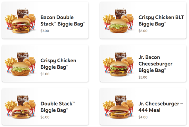 Wendy’s Meal Deals $4 – 7